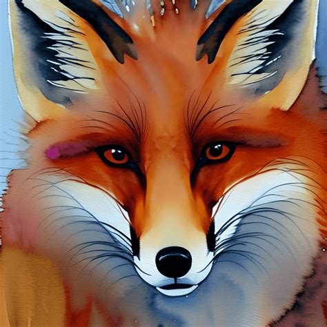 This Fox Watercolor Painting · Creative Fabrica