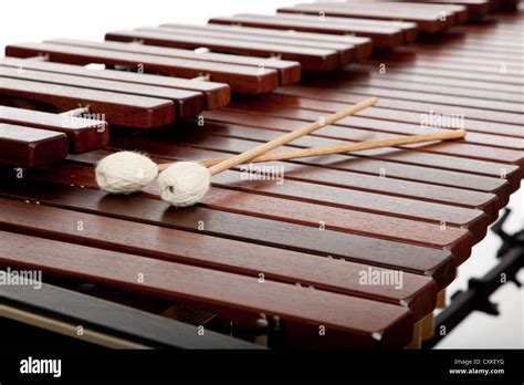 Wooden marimba with mallets Stock Photo - Alamy