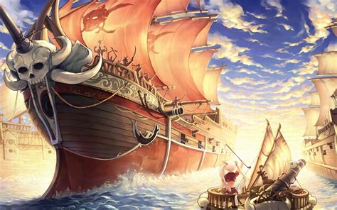 Download Pirate Fantasy Ship HD Wallpaper