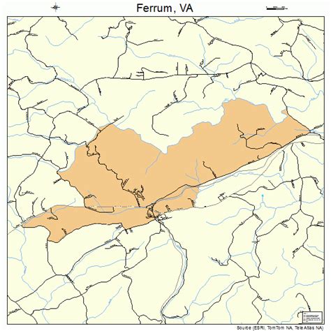 Ferrum Virginia Street Map 5127712