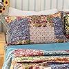 Qucover Floral Patchwork Bedspreads King Size 3-Piece American Style ...