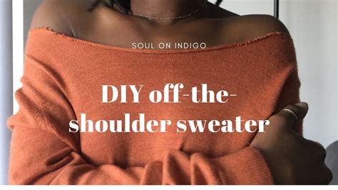 How to: Cut the perfect off-the-shoulder sweater - YouTube