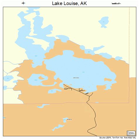 Lake Louise Alaska Street Map 0242805