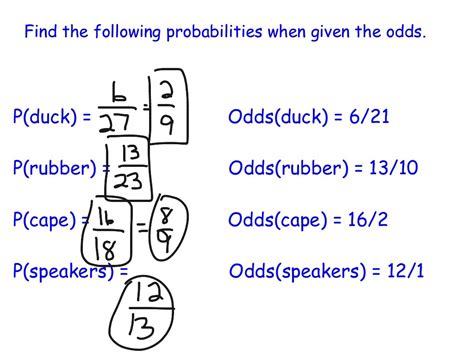 ShowMe - probability vs odds