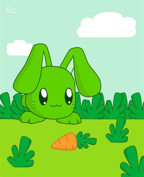 green bunny by v-trayal on DeviantArt