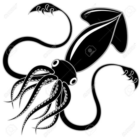 Squid Clipart Black And White | Free download on ClipArtMag