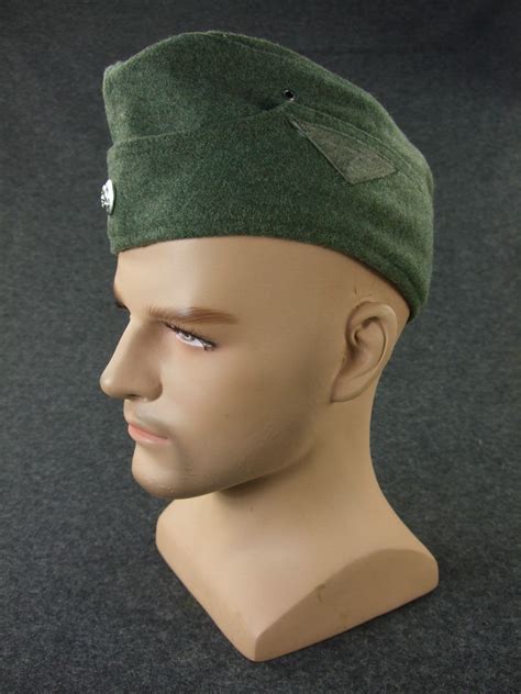WW2 German Elite VT M34 Overseas Cap Field Grey Side Cap + Badge| Hikimilitariashop