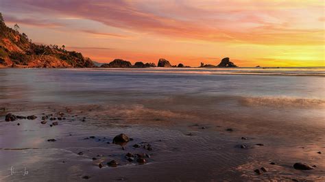 Sunset at Ecola State Park, OR Photograph by Thomas Ly - Fine Art America