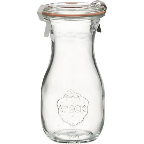 6 x 290ml Weck Juice Jars - includes glass lids, seals and clamps- USE FOR STORING HOMEMADE ...