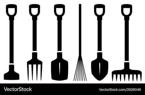 Set isolated garden tools Royalty Free Vector Image