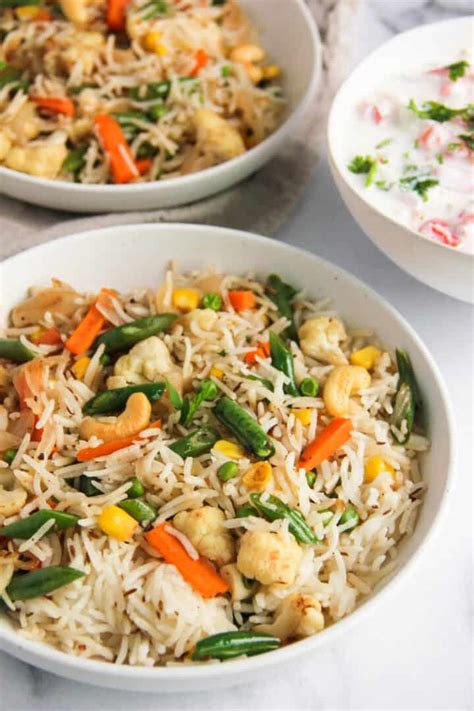 Veg Pulao | Vegetable Pulav - Stove top and Instant Pot Recipe - Ministry of Curry