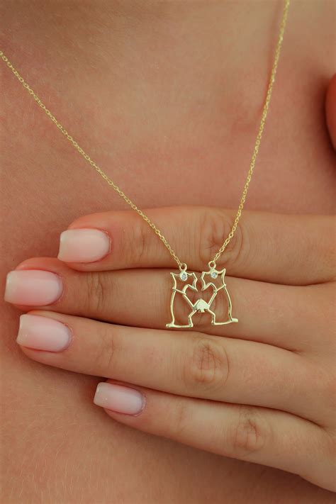 Gemini Zodiac Sign Diamond Necklace Gold Diamond Zodiac - Etsy