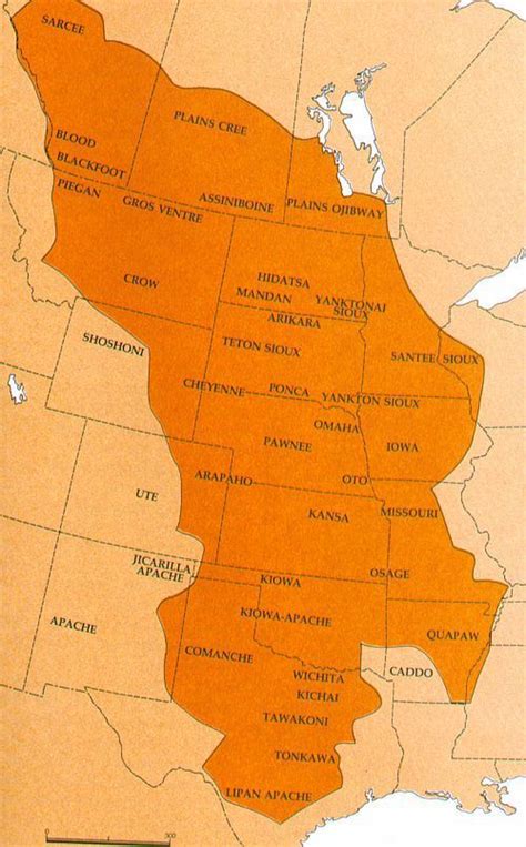 Great Plains Tribes Map. Many of the tribes of the Great Plains were nomadic and fol… | American ...