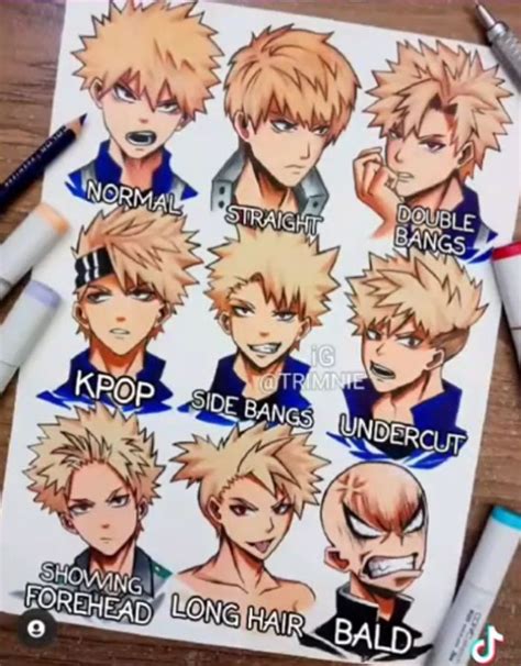 Mha boys with different hair styles | Anime character design, Character design, My hero academia ...