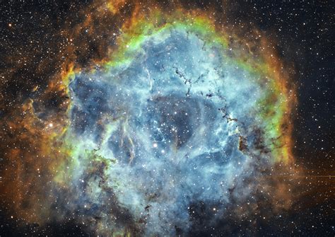 The Rosette nebula in SHO – captured with 11 inch telescope – Space On Your Face In Your Place