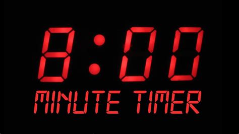 8 Minute Countdown Timer Alarm Clock - YouTube