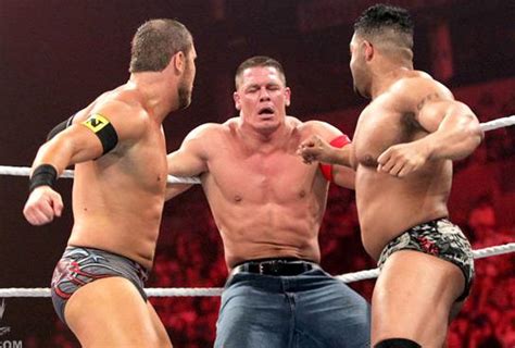 WWE In live!!!!: JOHN CENA vs DAVID OTUNGA & MICHAEL MCGUILLICUTTY