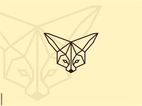 Fennec Fox Logo in 2020 | Fox tattoo geometric, Fox logo, Fennec fox