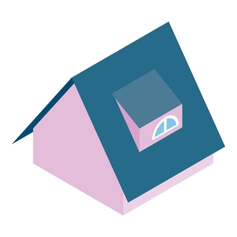 Modern roof icon isometric vector. New colorful roof with window in attic icon 21408857 Vector ...