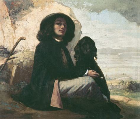 Gustave Courbet, Selbstbildnis mit schwarzem Hund | Kunst, Künstler, Ausstellungen ...