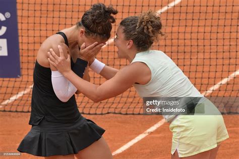 Sara Errani and Jasmine Paolini of Italy celebrate at the end the... News Photo - Getty Images