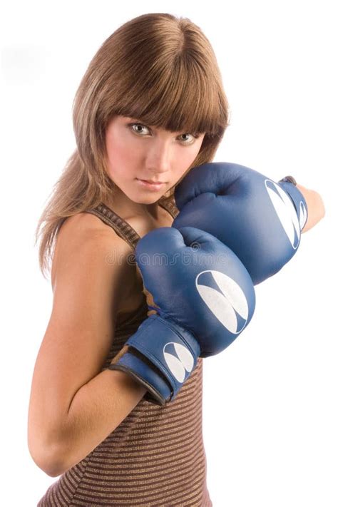 Female boxer stock photo. Image of human, hair, boxer - 27453394