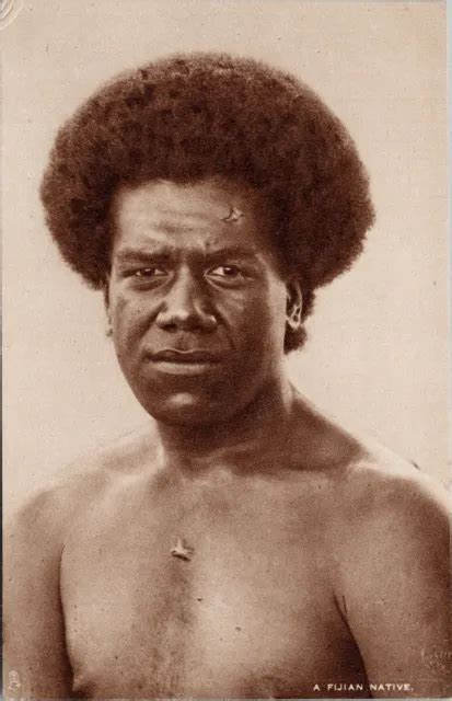 A FIJIAN NATIVE Man Fiji British Empire Exhibition Unused Tuck Postcard ...