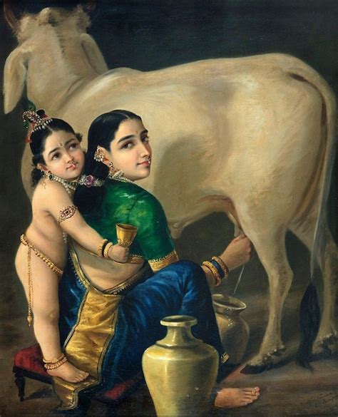 YASHODA KRISHNA by Raja Ravi Varma Canvas Art Print Rolled | Etsy