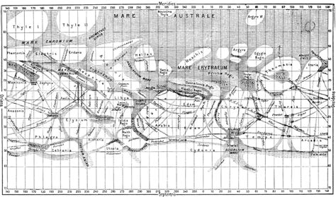 A Short History of Martian Canals in Maps - Vivid Maps