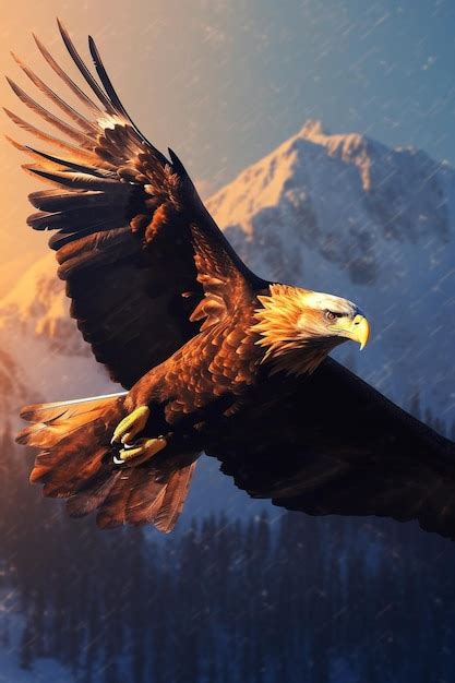 Premium AI Image | A majestic eagle flying in the sky