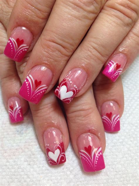 Heart Nails, Valentine's Day Nails | Valentines nail art designs, Nail ...