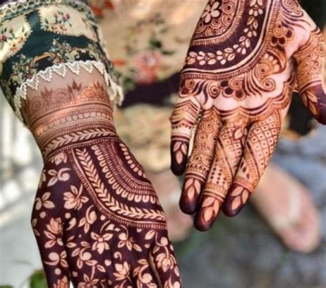 latest front   hand wedding mehndi design ideas