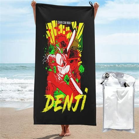Chainsaw Orange Men Beach Towel Quick-Drying Bath Towel Beach Blanket