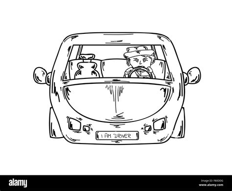 Woman driving car in Cut Out Stock Images & Pictures - Alamy