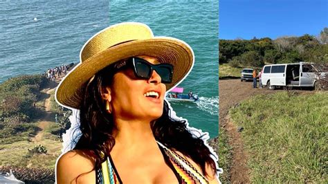 Salma Hayek recorre escenarios de Los Tuxtlas: ¿prepara película