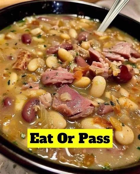 Grandma's Old Recipes | Hearty Navy Bean and Ham Hock Soup | Facebook