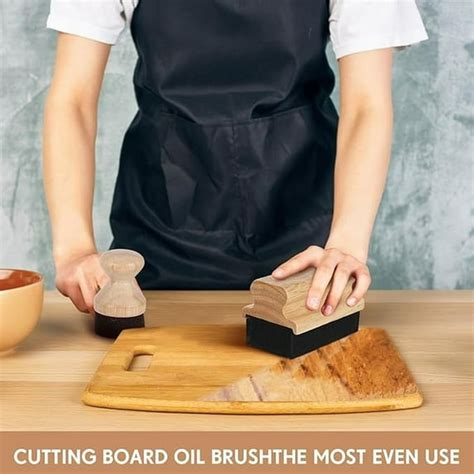2-Pack Cutting Board Oil Wax Applicators, Wood Board Mineral Oil