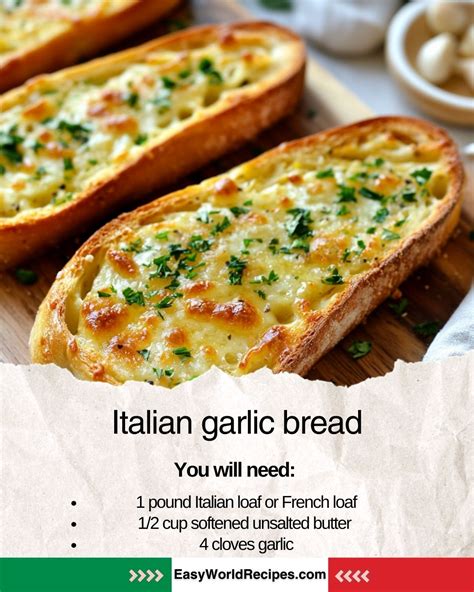 Italian - 🇮🇹🧄 Italian Garlic Bread Golden, buttery, garlicky perfection