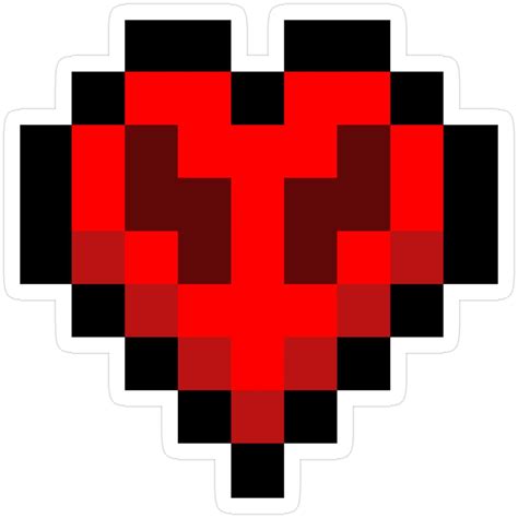 hardcore heart sticker minecraft hardcore heart tattoo minecraft