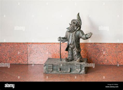 Wroclaw Famous Dwarf, " " gnome statue, Poland Stock Photo - Alamy