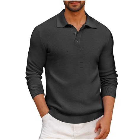 ameIAEA Mens Long Sleeve Shirts Lightweight Athletic Casual Collared ...