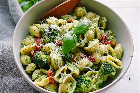 Broccoli Pesto Pasta Salad Recipe With Zesty Fresh Herbs