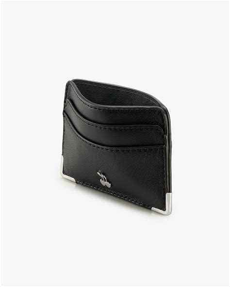 Rose Leather Cardholder Black – Nude Project