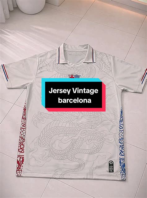 JERSEY BARCELONA PUTIH NAGA MES QUE UN CLUB FANTASI RETRO FULL PRINTI