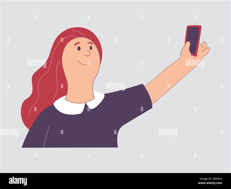 Selfie redhead Stock Vector Images - Alamy