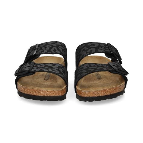 BIRKENSTOCK Sandálias Planas Femininas Arizona SYN Leo BLACK