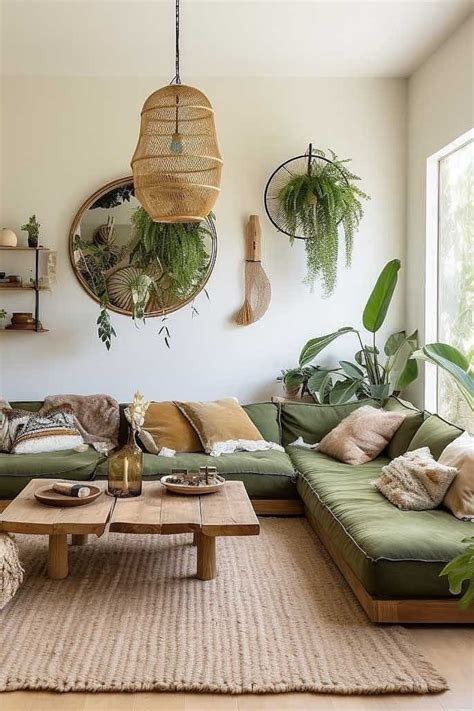 A Serene Living Room Surrounded by Nature