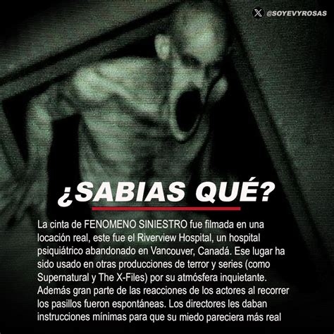 Evy - Les dejo esta curiosidad bbs de la película de terror FENOMENO