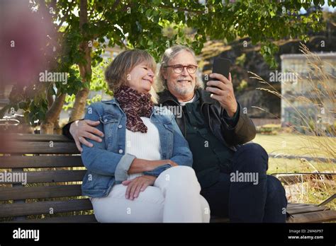 Mature couple taking selfie Stock Photo - Alamy