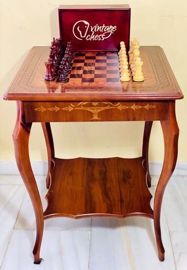 Luxury Chess Table - Louis XVI - Wood- Mahogany in Spain